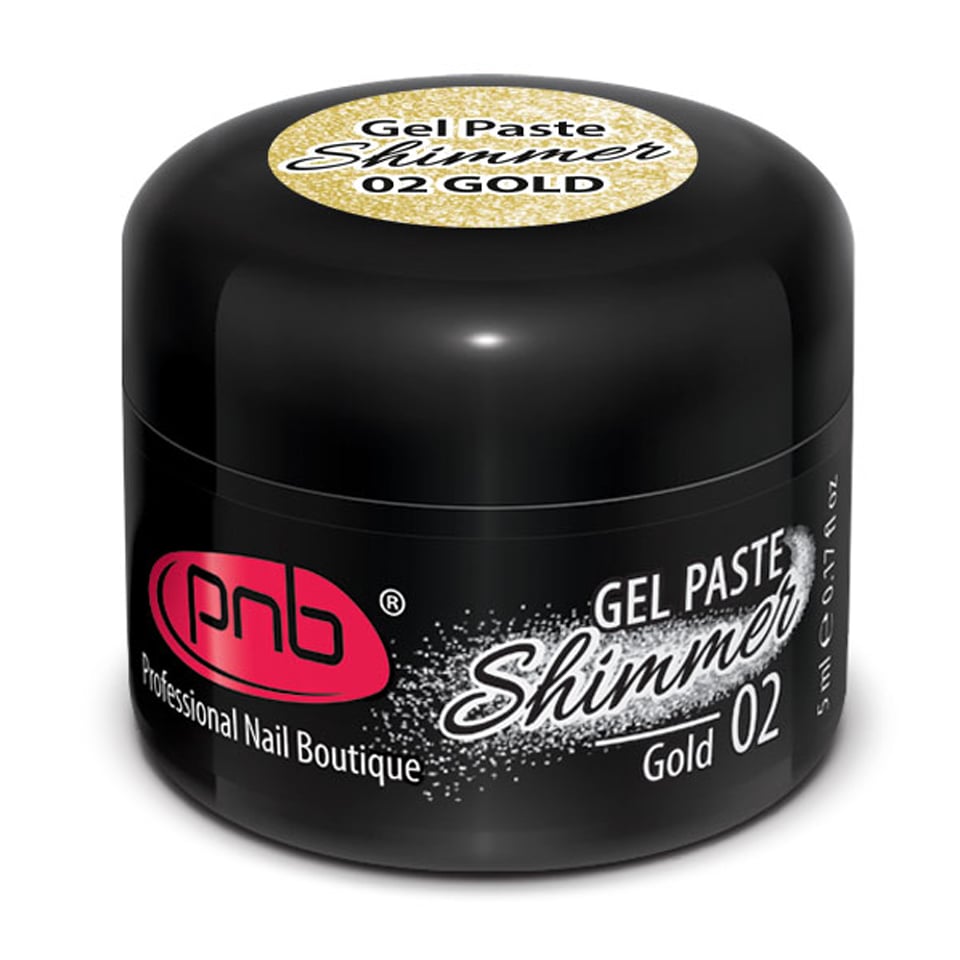 Гель-паста для дизайну нігтів PNB UV/LED Shimmer Gel Paste 02 Gold, 5 мл