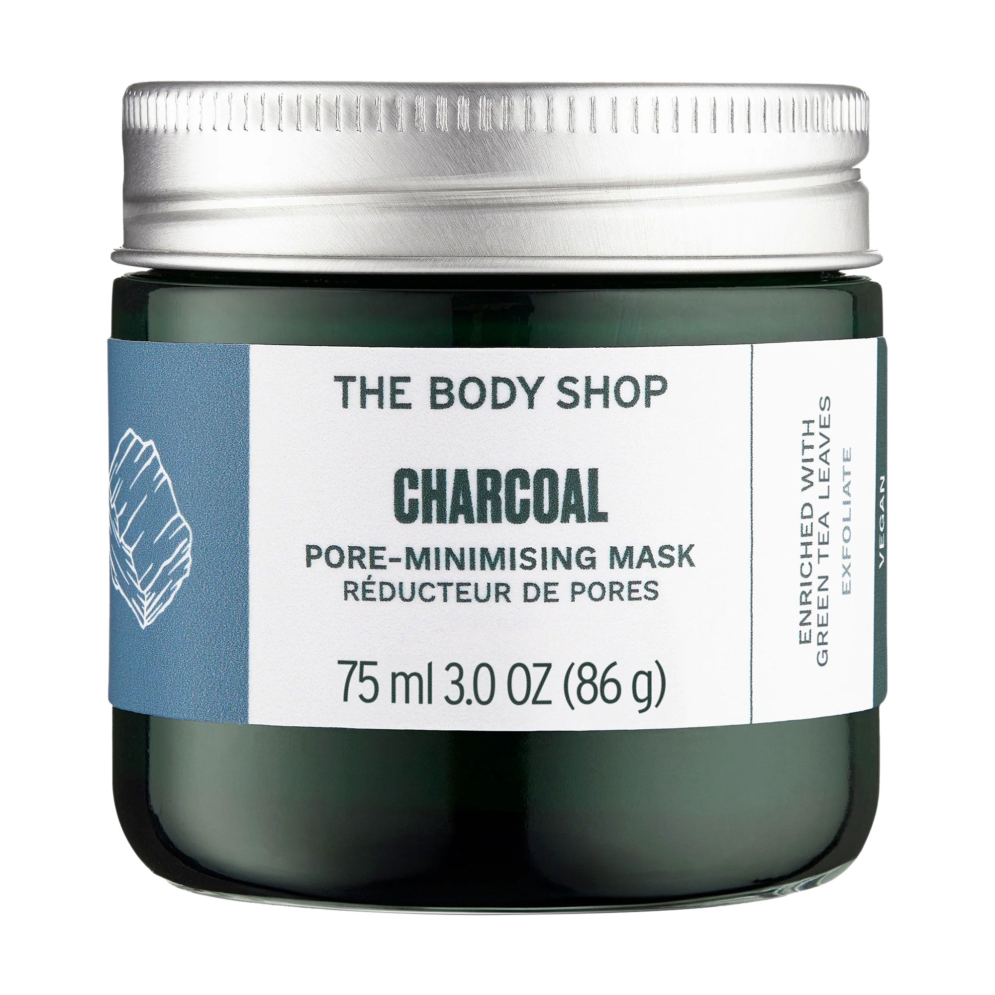 Вугільна маска для обличчя The Body Shop Charcoal Pore-Minimising Mask, 75 мл